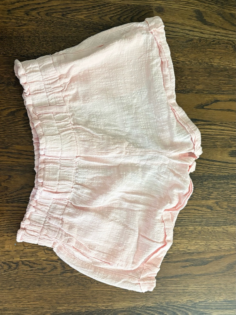 Free People Light Pink Elastic Waist Shorts